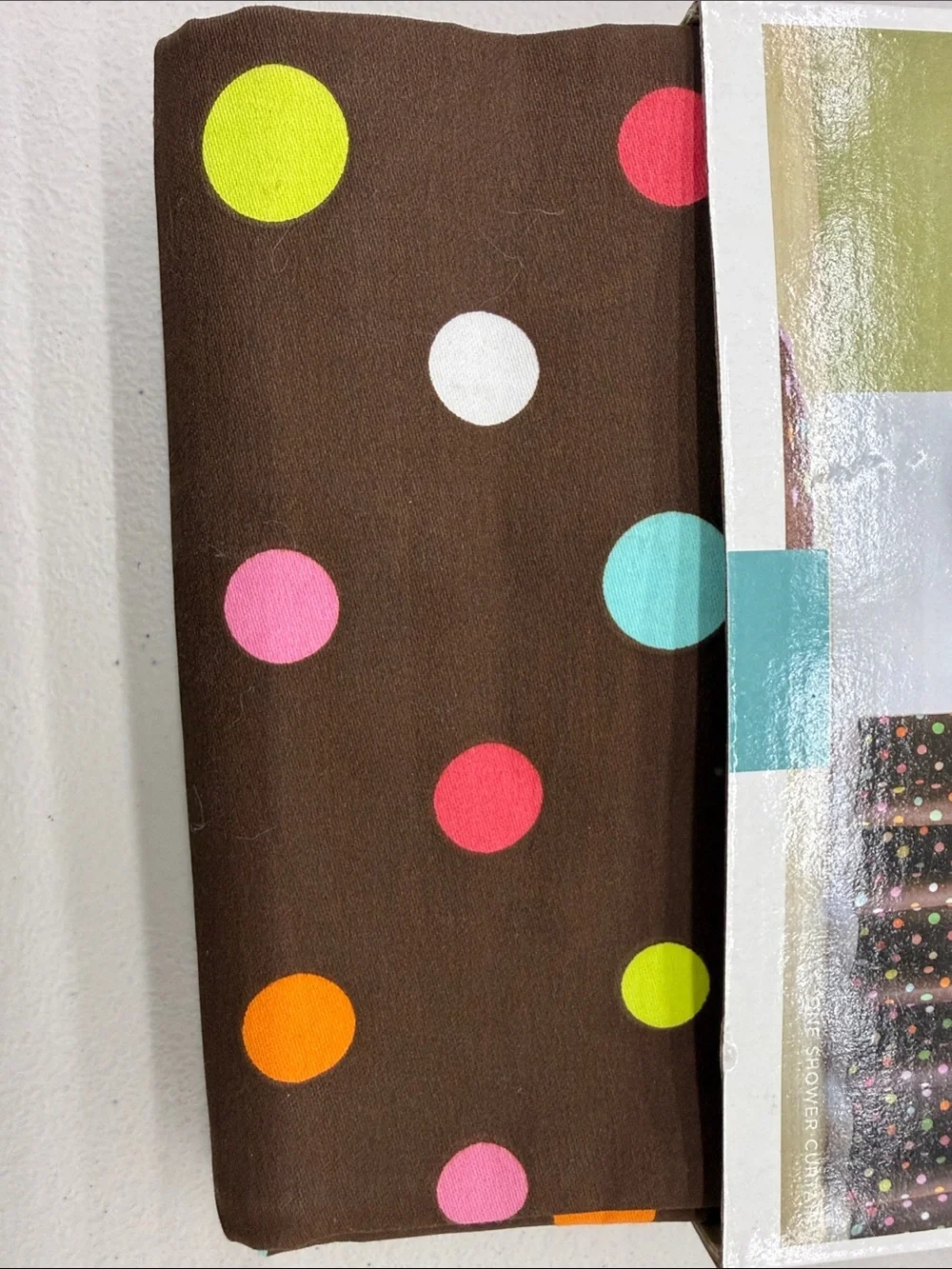 Cotton shower curtain, @Home by Target, Lots O Dots Brown, 72x72 inches